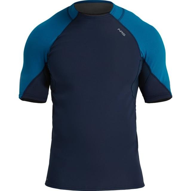 NRS Men's HydroSkin 0.5 Short-Sleeve Shirt Navy/Mykonos